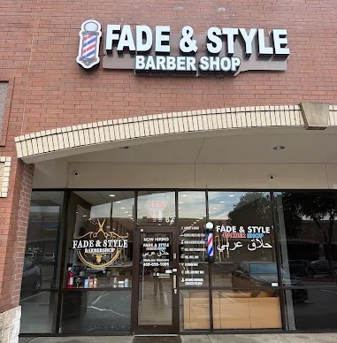 Fade & Style Barbershop storefront in Allen, TX