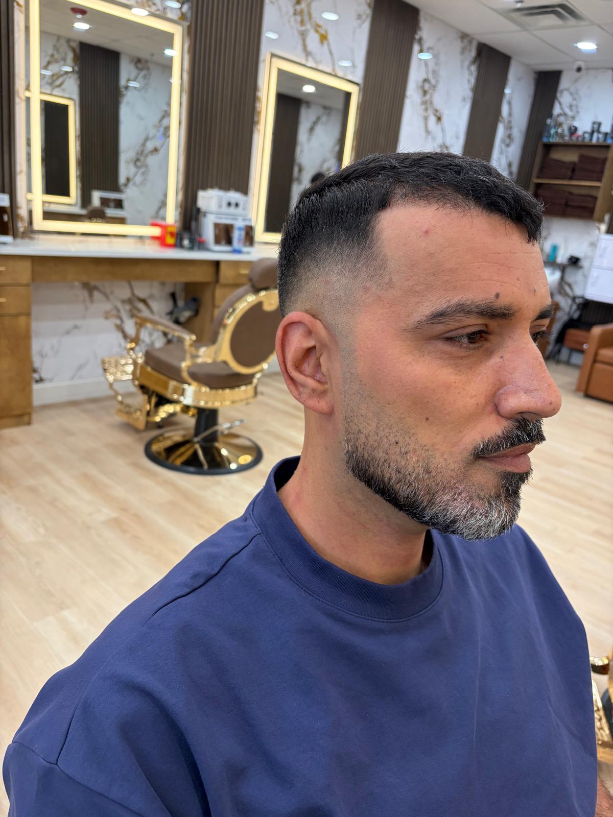 Fresh haircut styled to perfection